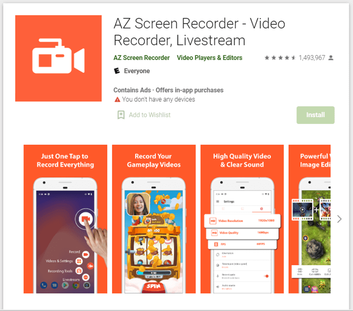 AZ Screen Recorder Android