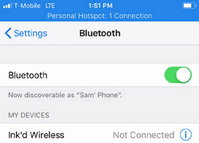 Bluetooth IPhone
