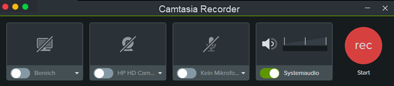 Camtasia Recorder für Mac Bildschirmaufnahme