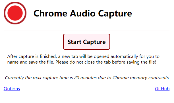 Chrome Audio Capture