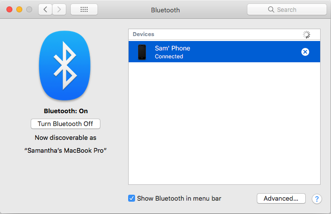 Connect iPhone to Mac Through Bluetooth to Screencast