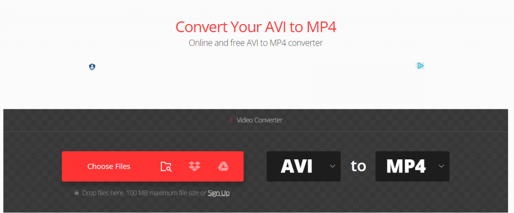 Convertio Convert AVI to MP4