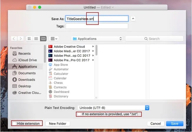 Create SRT File Mac