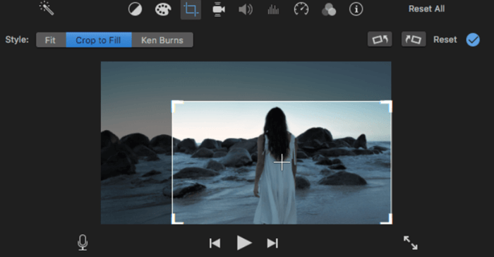 Crop to Fill Window iMovie
