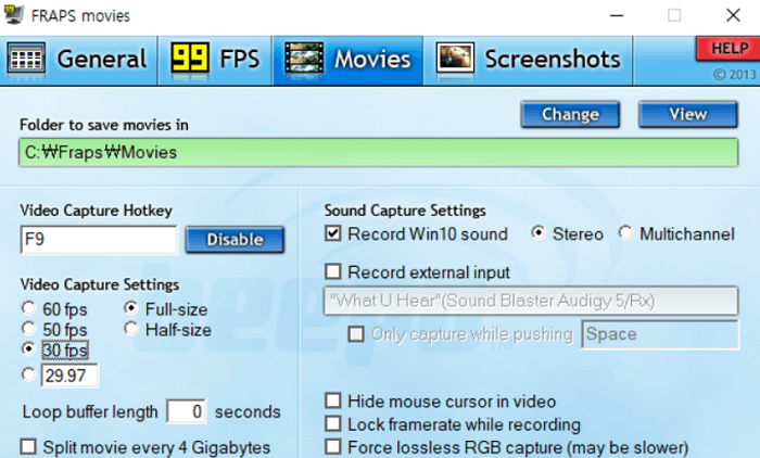 Fraps Screen Recorder
