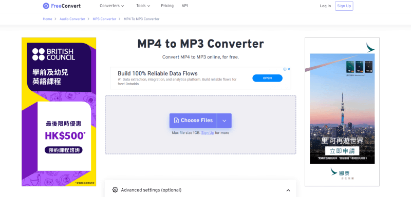 FreeConvert MP4 to MP3 Converter