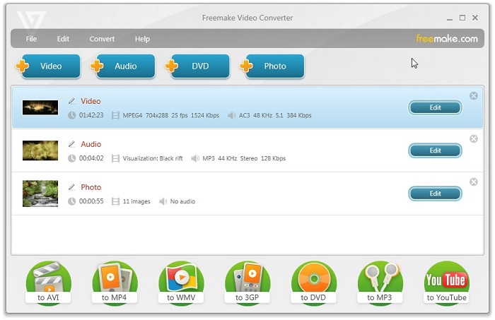 Freemake Video Converter (Windows Vista/7/8/8.1/10 uniquement)