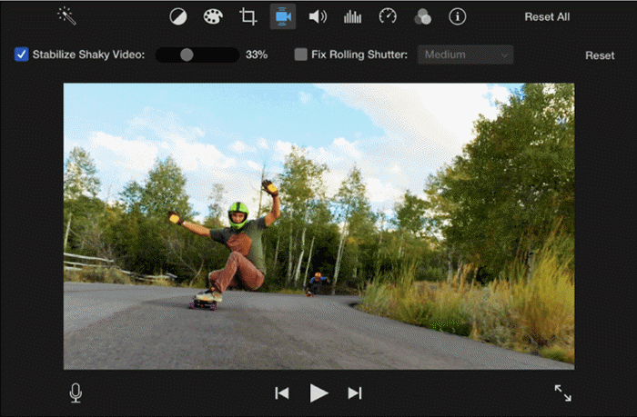 iMovie Stabilize Shaky Video