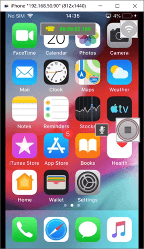 iOS Screenmo Start Mirroring Screen
