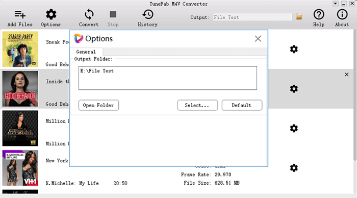 Select Output Folder TuneFab