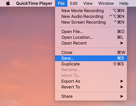 QuickTime Player Save Recordings