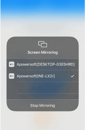 Screen Mirroring Apowermirror