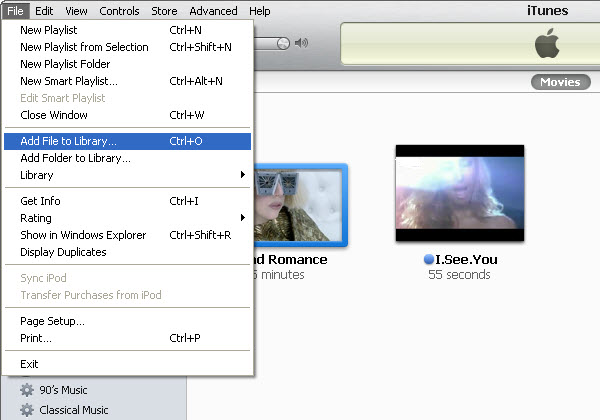 iTunes Synchronisation de fichier vers iPod