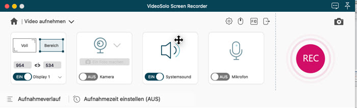 Videorecorder von VideoSolo Screen Recorder