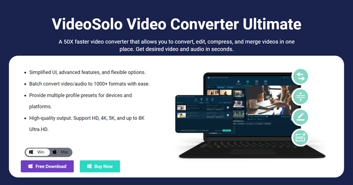 VideoSolo Video Converter Ultimate Website