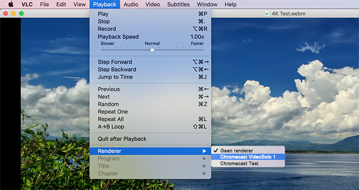 Diffuser une vidéo sur Chromecast sur Mac
