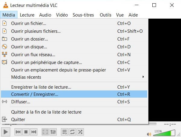 VLC Convertir/Enregistrer
