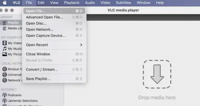 VLC Open File Mac