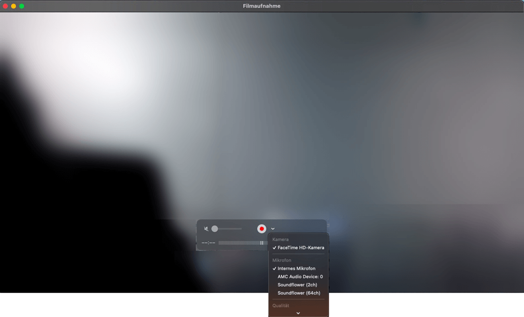 Webcam mit QuickTime aufnehmen - Mac